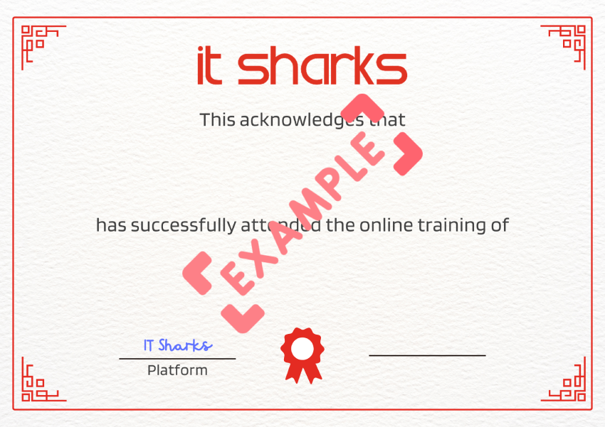نموذج لشهادة IT Sharks
